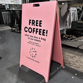 The Fitzrovia' - Pink 'A' board Pavement Sign